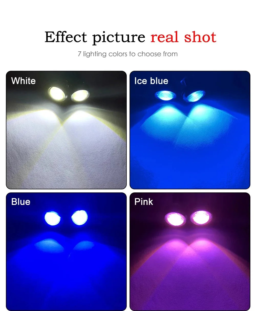 2/4/10pcs 23mm COB Eagle Eye Lamp LED driving lights drl LED Car Daytime Running Light Led Reverse light Car grille signal light