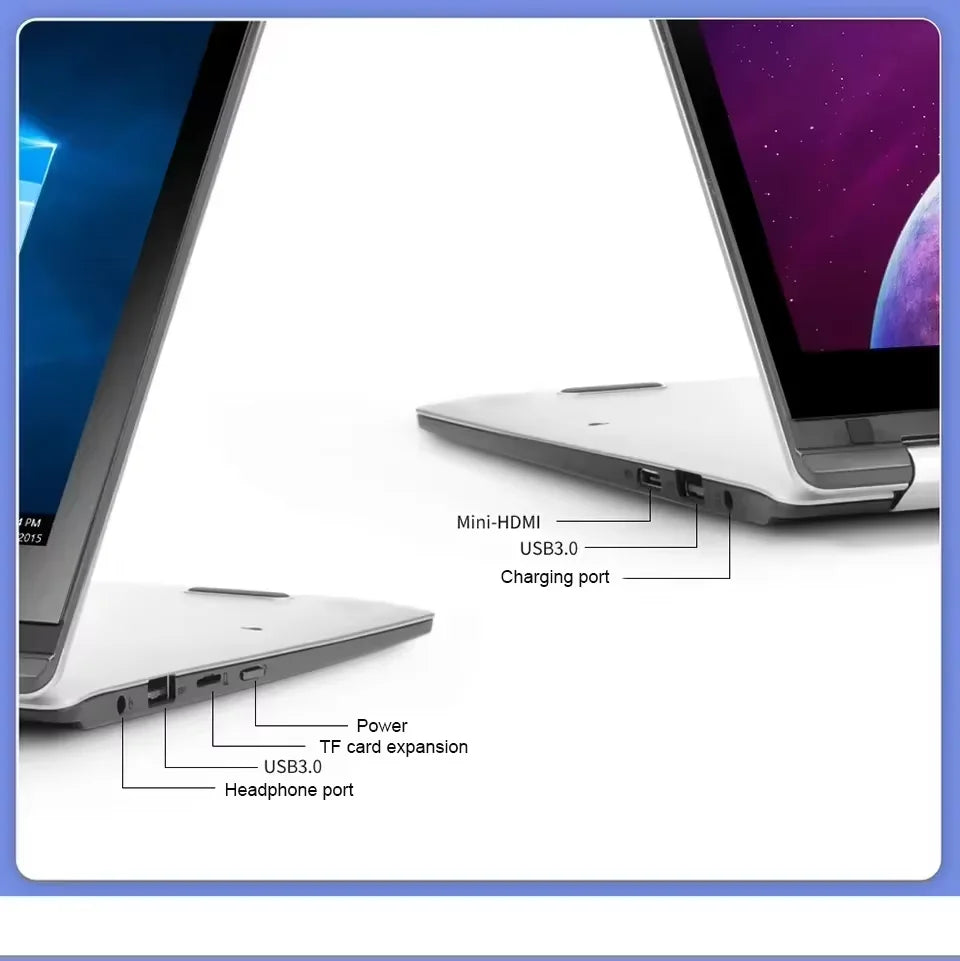 11.6 Inch Touch Screen Laptop 2 in 1 Intel i7 8500Y Windows 11 Pro Computer 8GB DDR4 512GB 1TB 2TB SSD study Notebook PC