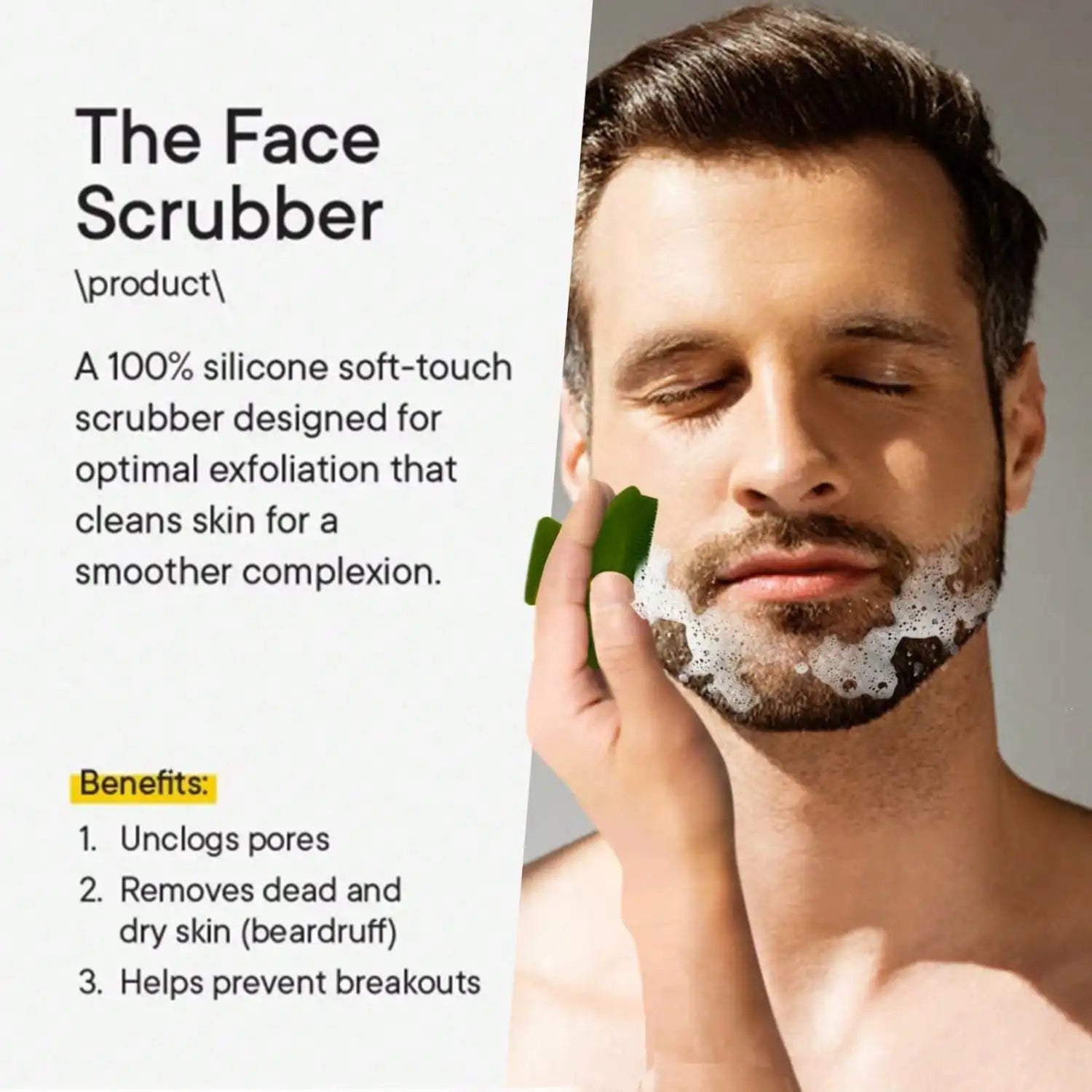 Face Scrubber, Silicone Face Scrubber For Men Facial Cleansing Brush Silicone Face Wash Brush Manual Waterproof Cleansing Skin Care Face Brushes For Exfoliating