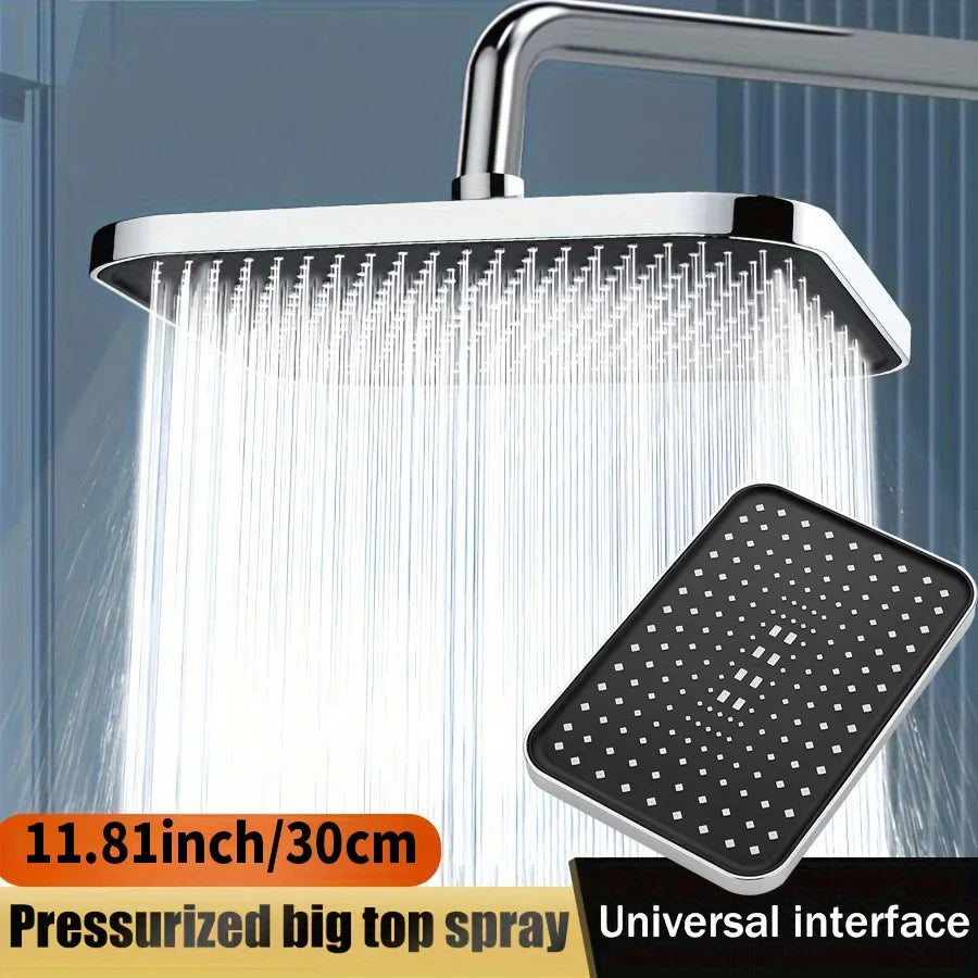 🔥🔥🔥Top spray showerhead 30cm Large Size High Pressure Overhead Rain Large Flow Booster Rain Shower Head 360° Rotation Water Saving