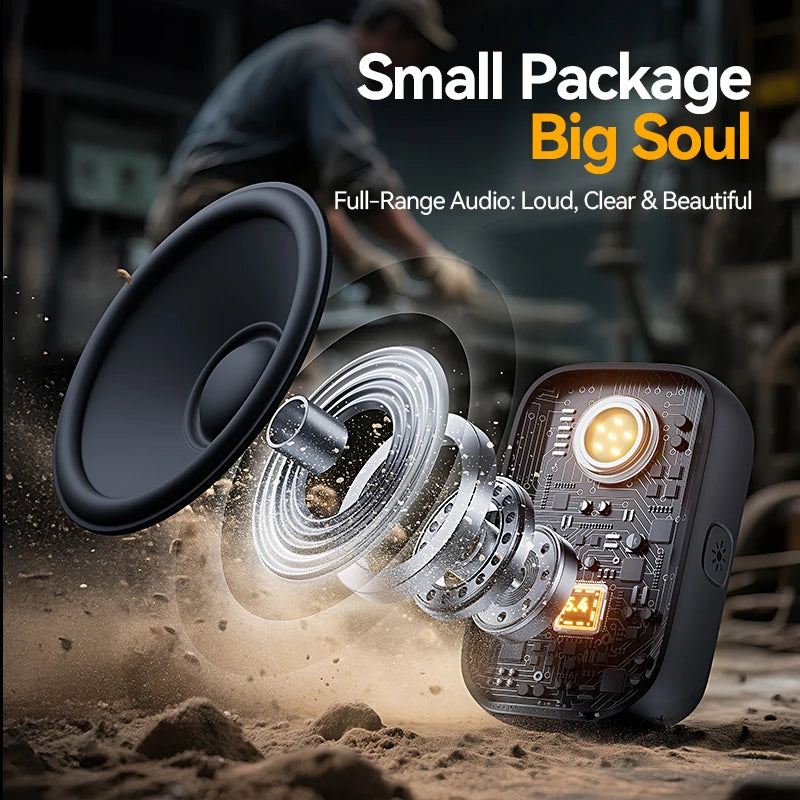 Joyroom Wearable Bluetooth 5.4 Speakers,IP67 Waterproof,Clip-On Portable Small Personal Speaker/Clean Sound/Stereo Pair/Wireless