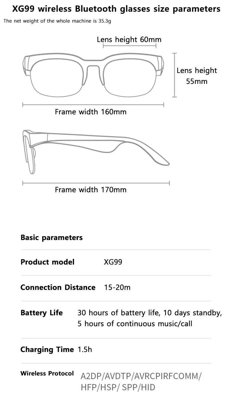 OnePlus AI Smart Glasses AI Translation HD Hands-Free Calling AI Chat Logging Music Playback 8K Smart Sunglasses