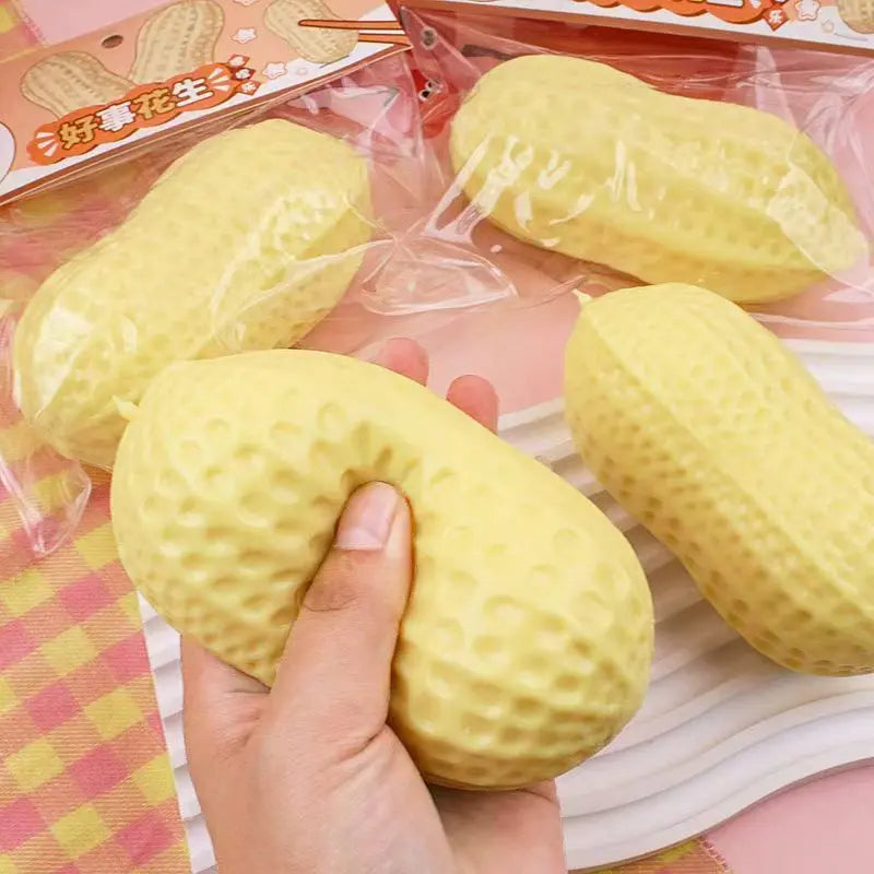 Peanut Squishy Toy Super Soft Squeeze Stress Relief Fidget Toy Slow Rebound Sensory Anti-Anxiety Squishies for Kids Adults Gifts