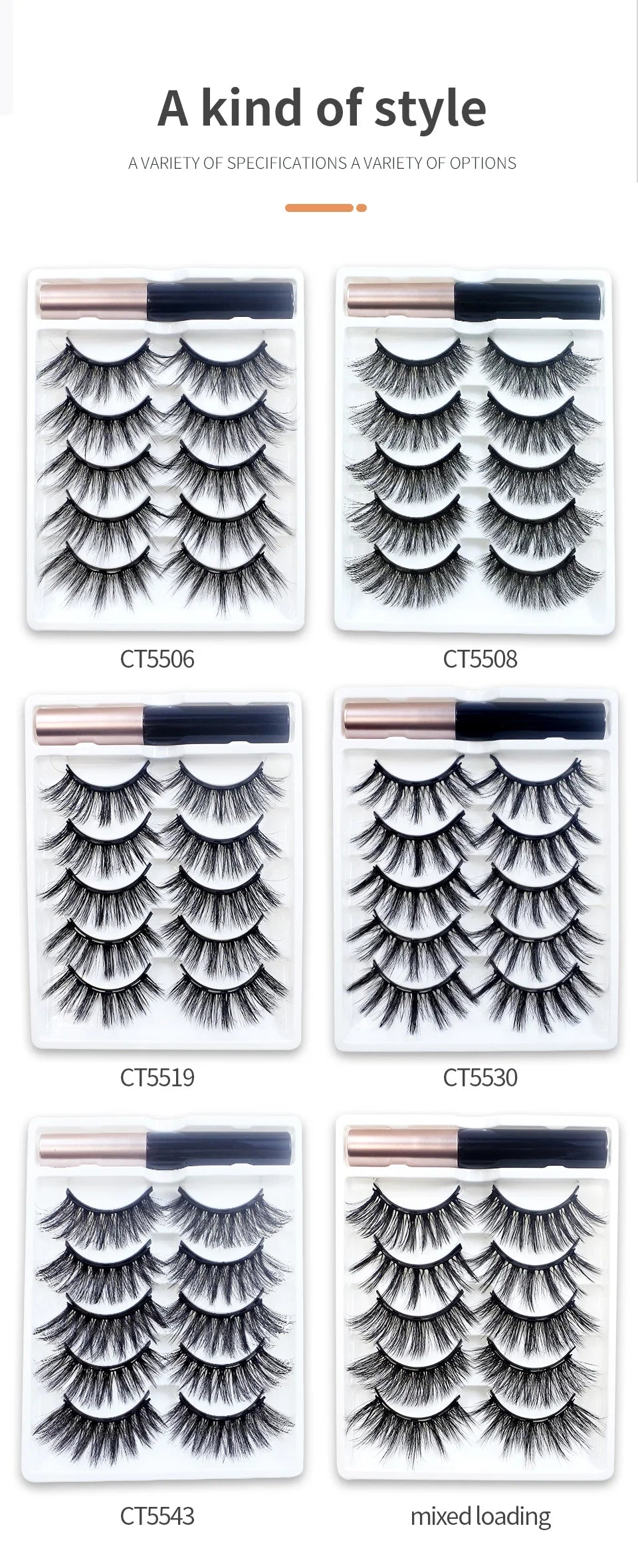 REDSIREN Natural Magnetic Lashes Makeup 1/5Pairs Reusable Magnetic  Eyelashes and Eyeliner Kit