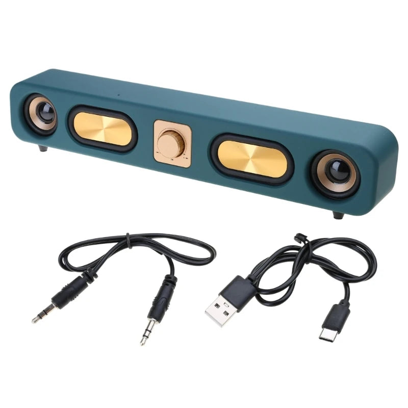 Bluetooth-compatible Speakers Wireless Sound Bar Speakers for Desktop Speakers Corded USB Connection for Monitors