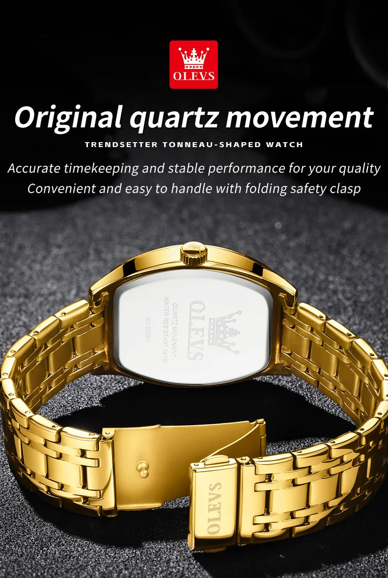 Luxury 🔥🔥 OLEVS 5528 Mens Watch Original Brand Business Quartz Watch Waterproof Luminous Watch For Man