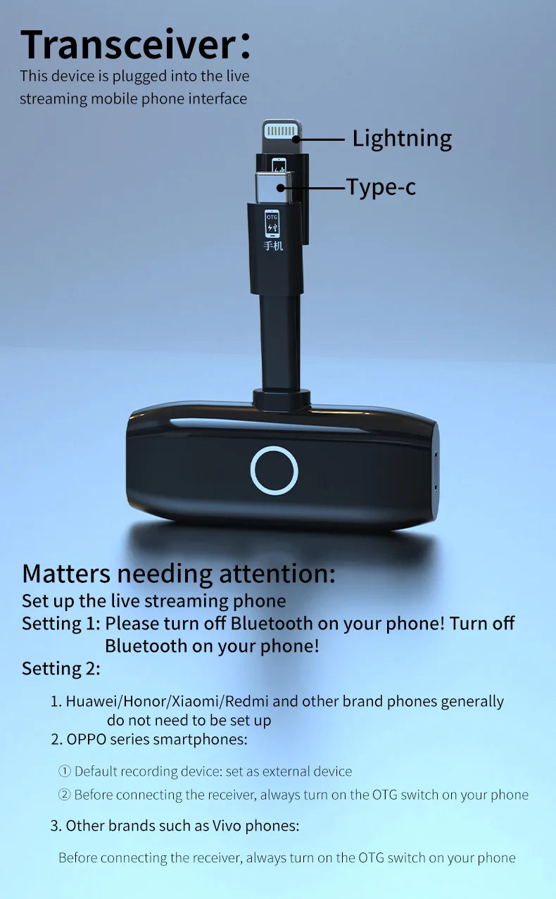 The all-in-one headset and microphone live streaming kit has a built-in microphone and ear return for overseas Tiktok live strea
