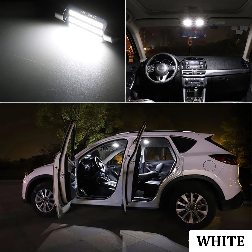 ABRIGHT Car Interior LED Light For RENAULT Laguna 2 3 Coupe Clio Megane 1 2 3 4 CC Scenic Grand Scenic Espace Accessories Canbus