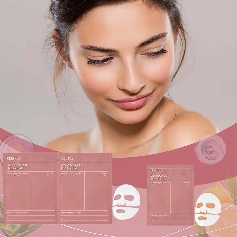 Bio-Collagen face Mask Hydrating Overnight Hydrogel Moisturizing Facial Mask VC Whitening Anti aging Skincare 1/2/5pcs