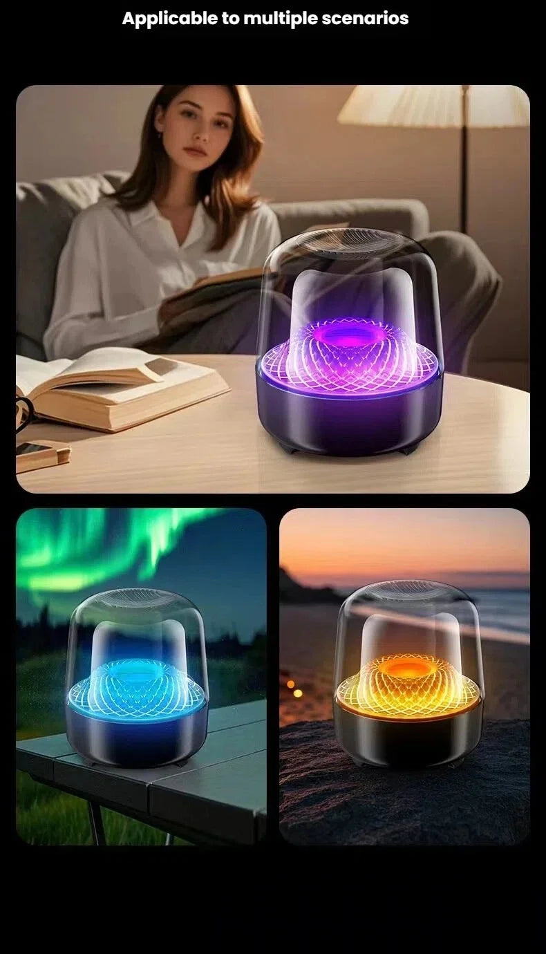 Bluetooth 5.3 HiFi Stereo Speaker Wireless Soundbar Subwoofer with Breathing Light Portable Home Theater Audio