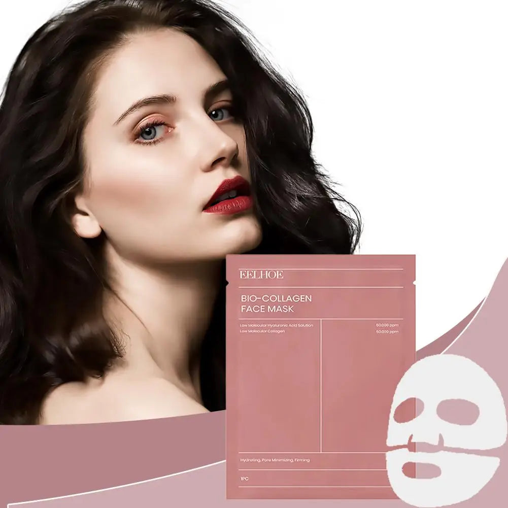 Bio-Collagen face Mask Hydrating Overnight Hydrogel Moisturizing Facial Mask VC Whitening Anti aging Skincare 1/2/5pcs