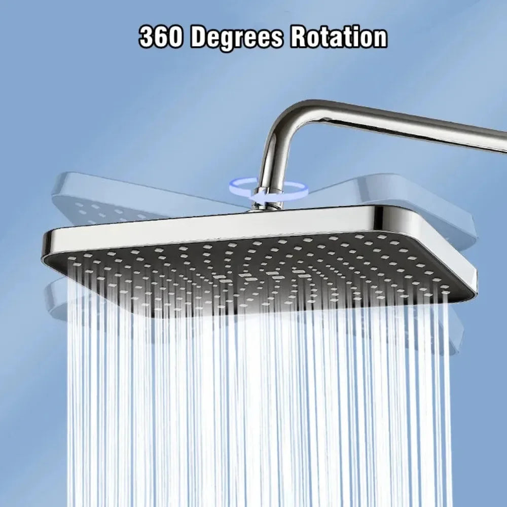 🔥🔥🔥Top spray showerhead 30cm Large Size High Pressure Overhead Rain Large Flow Booster Rain Shower Head 360° Rotation Water Saving
