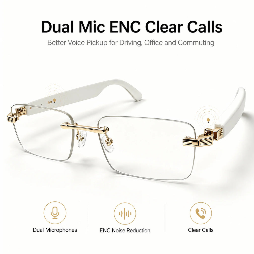AI Smart Bluetooth Glasses Sunglasses Smartglasses Open Ear Audio Dual Mic ENC Photochromic UV400 Blue Light for Driving Use