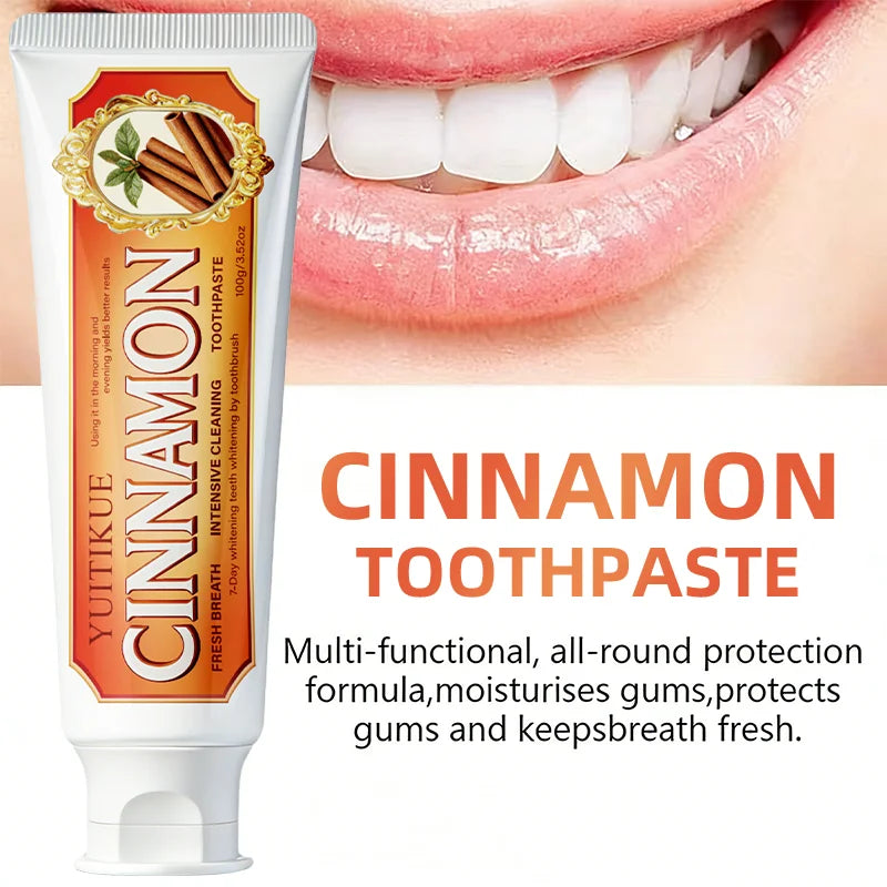 Cinnamon Toothpaste - Gentle Cleansing, Gum Protection & Fresh Breath for Healthy Teeth