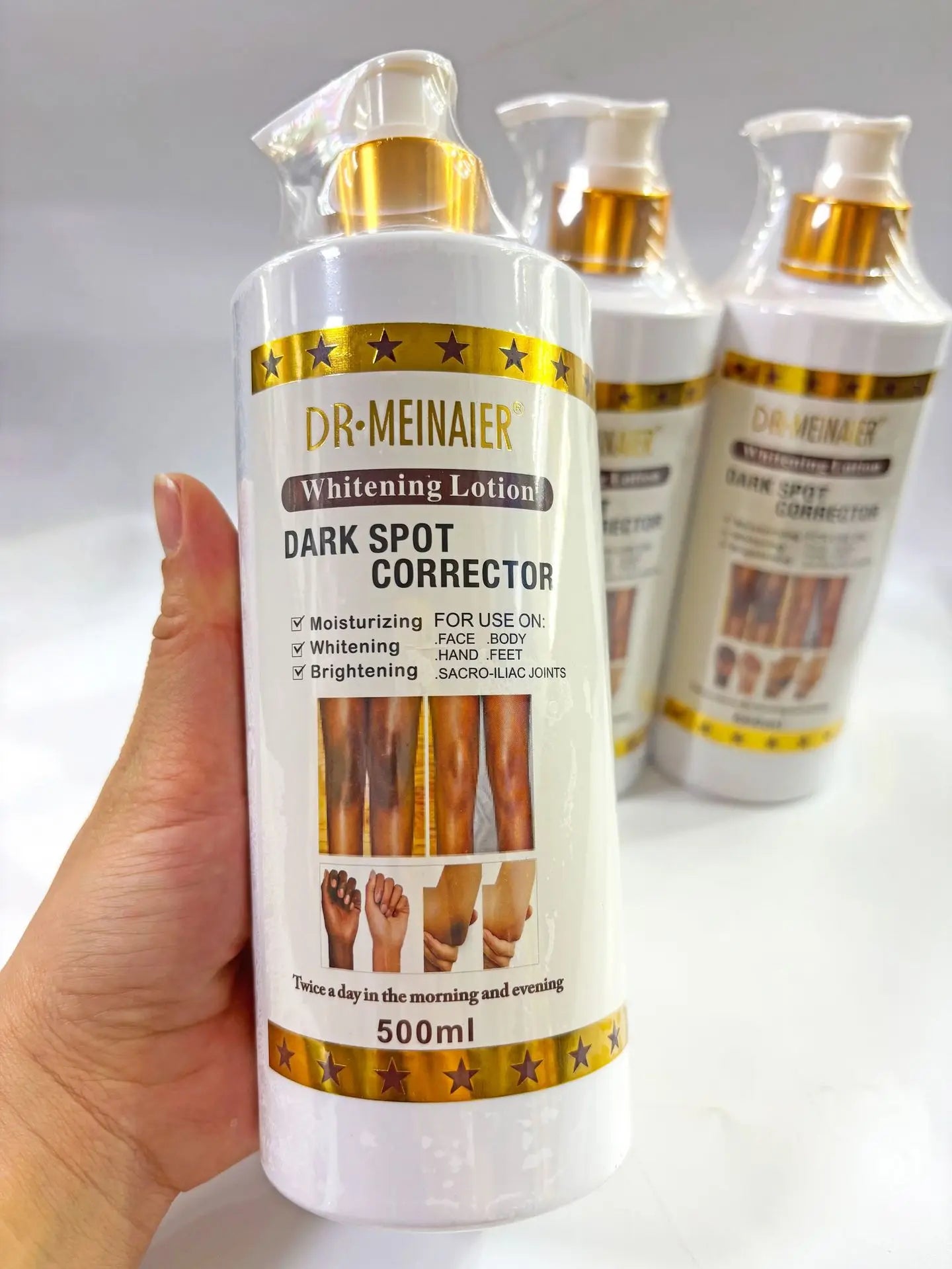 500ml Vegan Brightening Body Lotion, with AHA, Niacinamide, Moisturizing, Hydration, for All Skin Type, Radiant Skin Body Cream