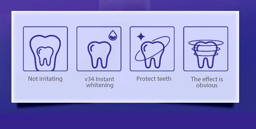 30ml V34  Purple Toothpaste Clean Oral Hygiene Fresh Breath Removes Tartar