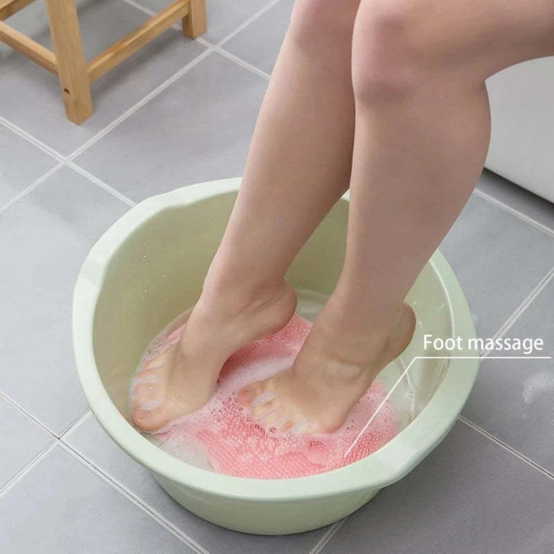 Exfoliating Foot Brush and Back Scrubber Anti-Slip Suction Cup - Deep Cleansing and Exfoliating