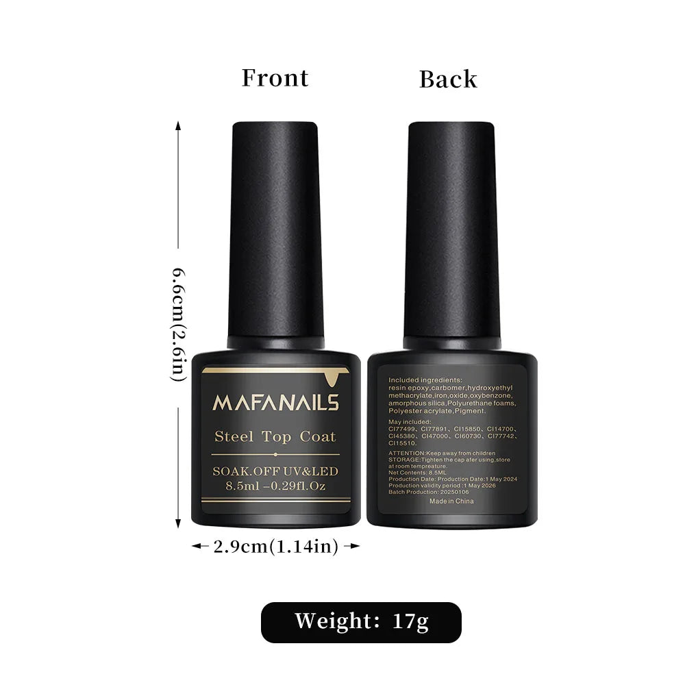 1bottle Matte Gel Top Coat - 8.5ML No Wipe Matte Top Coat UV Soak Off Nail Lamp Polish Finish Long Lasting Matte Nail Gel Polish