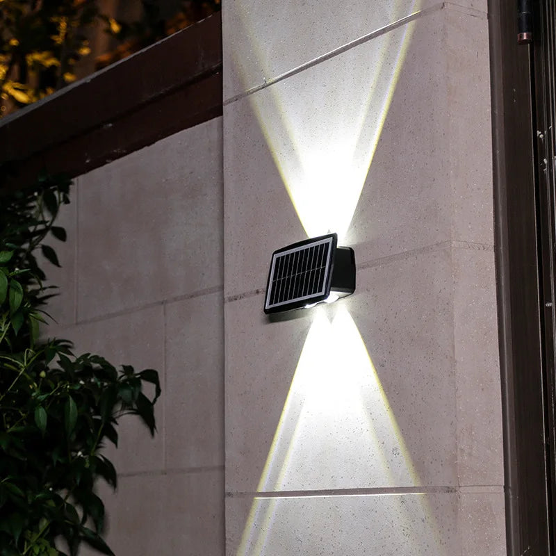 Solar Wall Lamp Led Outdoor Waterproof Decoration Garden Lamp Up And Down Luminous Lighting for Wall Porch Balcony Garden Street