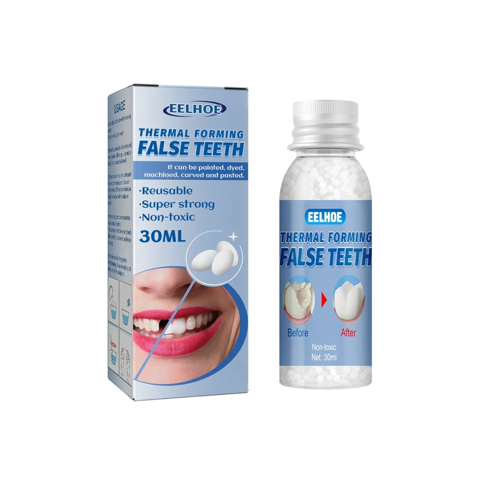 Tooth Repair Glue Shapeable Teeth Gaps Filling Solid Glue Temporary Teeth Repair Falseteeth Glue Safety Dental Supplies