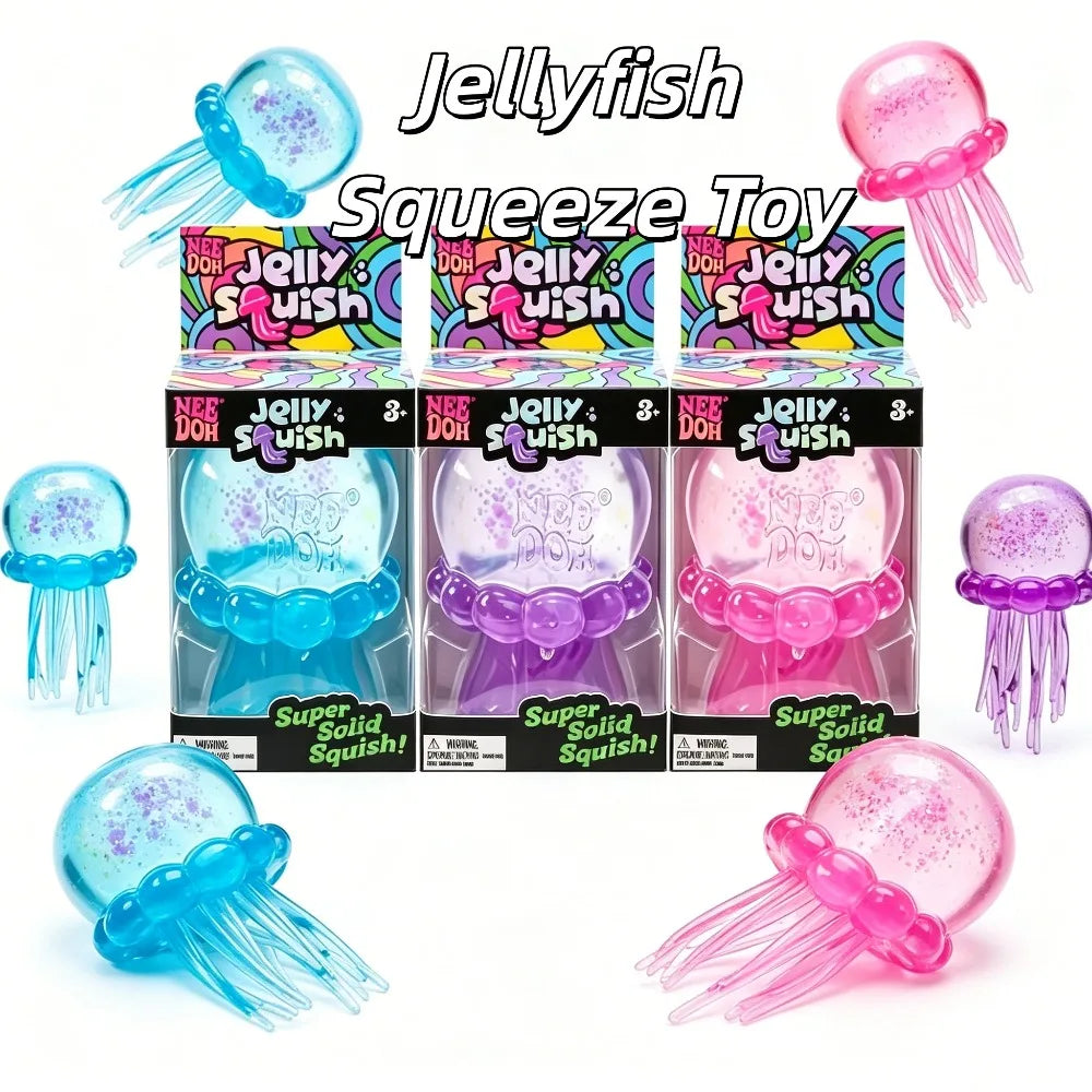 Jellyfish Squish Toy, Soft and Squishy Sensory Toy for Stress Relief, Popular Gift for All Ages