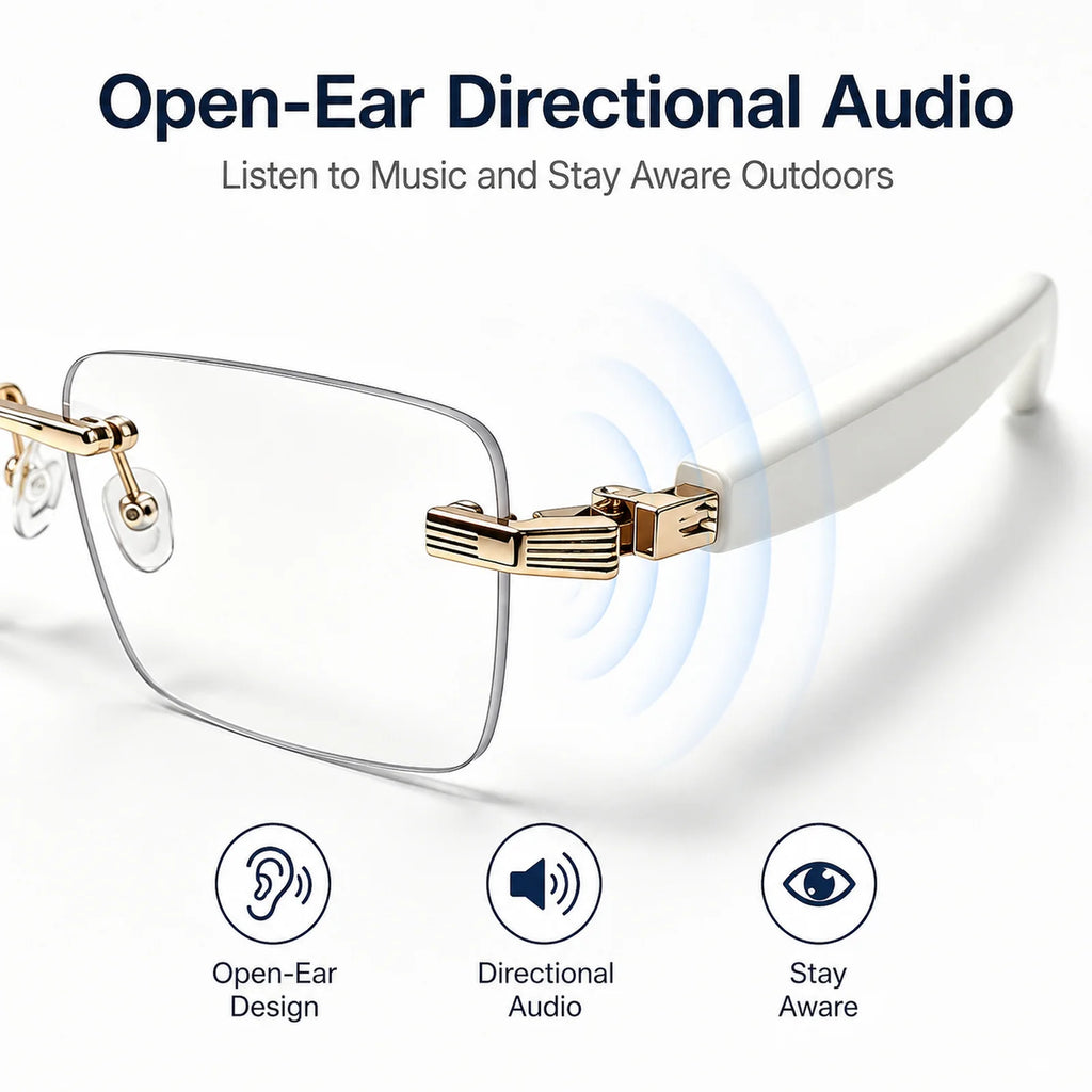 AI Smart Bluetooth Glasses Sunglasses Smartglasses Open Ear Audio Dual Mic ENC Photochromic UV400 Blue Light for Driving Use