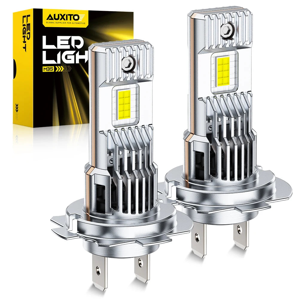AUXITO 2Pcs Turbo H7 Canbus LED High Power Healight Bulb 70W H7 LED Error Free Super Bright 30000LM Automobile Driving Lamp 12V