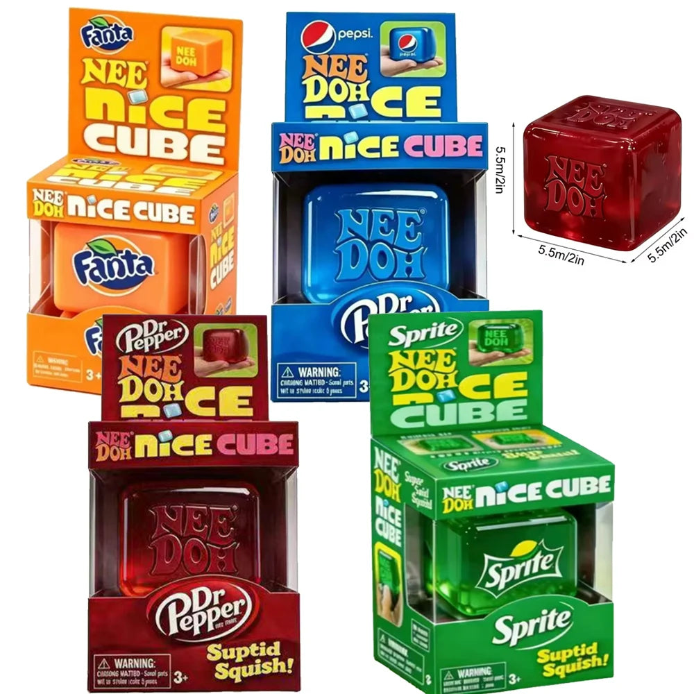 Squishies NeeDOH Model Soft Squishy Toy Nice Cube Sensory Stress Reliever Fidget Tool for Anxiety for Adults & Kids Premium