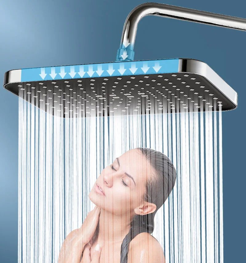 🔥🔥🔥Top spray showerhead 30cm Large Size High Pressure Overhead Rain Large Flow Booster Rain Shower Head 360° Rotation Water Saving