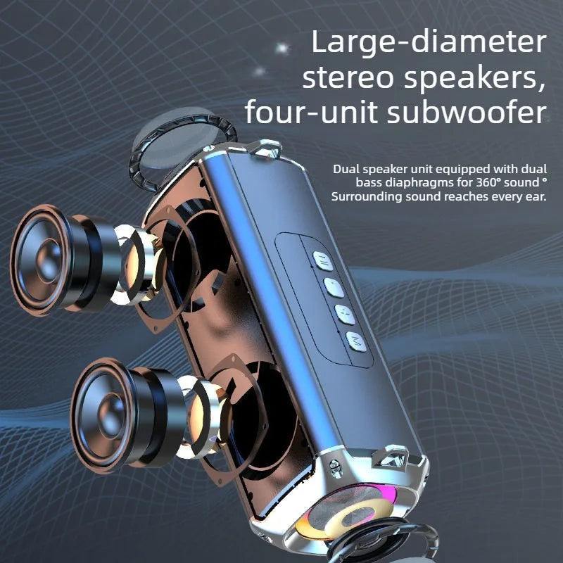 Bluetooth Audio Dual Speakers Diaphragm Bluetooth Small Speakers Loud Volume Subwoofers Plug-in Cards Wireless Speakers
