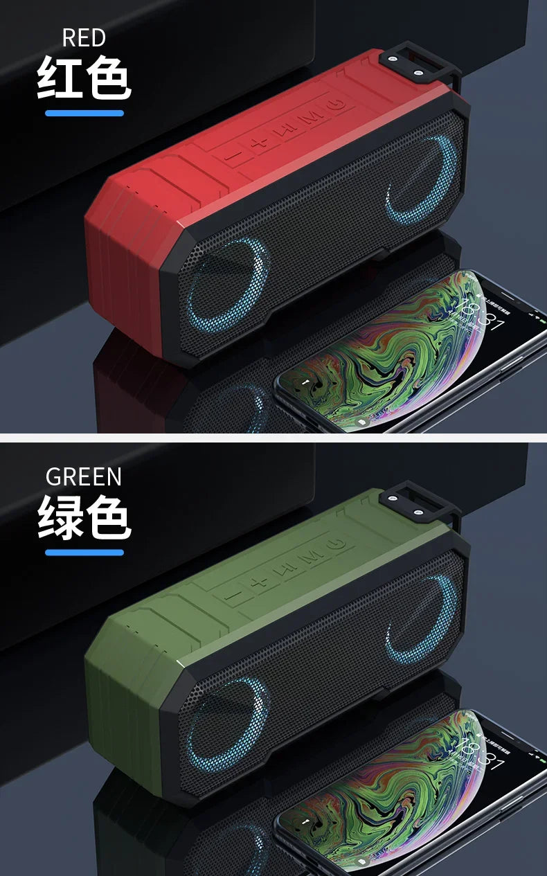 Portable Bluetooth Speaker Wireless TWS Stereo Bass IPX7 Waterproof Loudspeaker FM Radio 12H Playtime