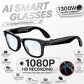 NEW AI Smart Glasses 1300W HD Camera 1080P Videos WIFI Transfer AI Translation IP66 Waterproof & Dustproof BT Call Smart Glasses