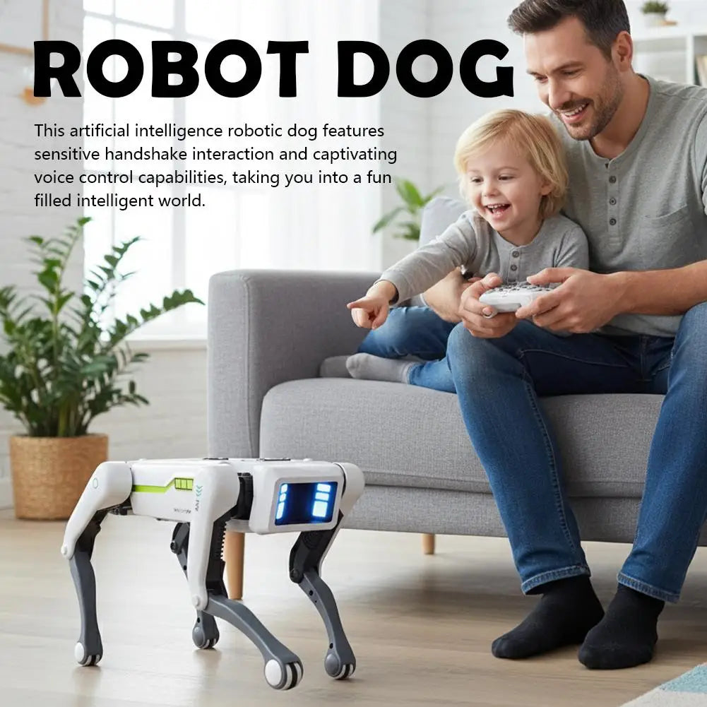 AI Smart Robot Dog Remote Control Robotic Stunt Puppy with Voice Control Interaction Programmable Bionic Dancing Pet Toy