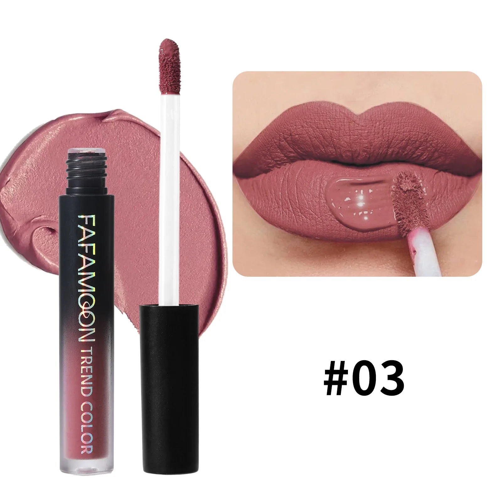 Non Stick Cup Liquid Lipstick 18 Colors Nude Pigment Lasting Lip Gloss Matte Finish Resistant To Fading Waterproof Lip Cosmetics