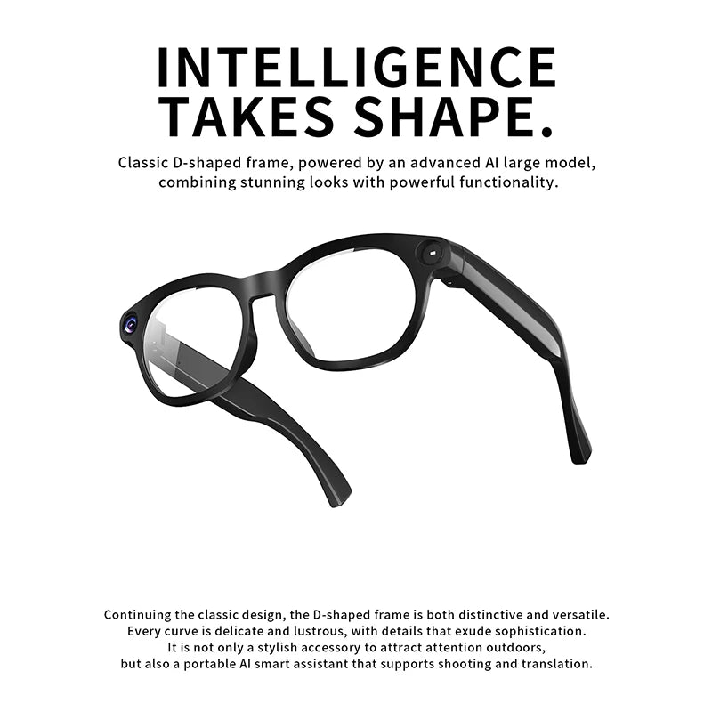 2026 New AI Smart Glasses 800W HD Supports Live Broadcast Shooting and Recording Audio and Video Call Translation Smart Glasses