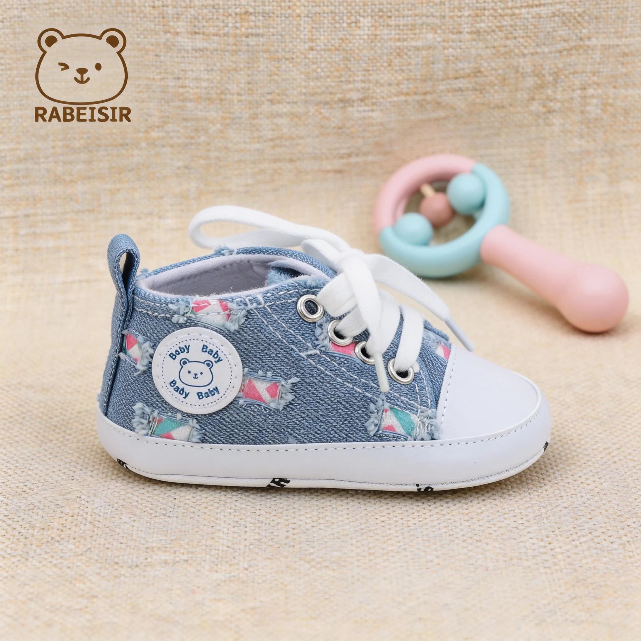 Spring and Autumn Boys' Baby Shoes, Baby Step Shoes, 0-1 Year Old Boys' Baby Canvas Shoes