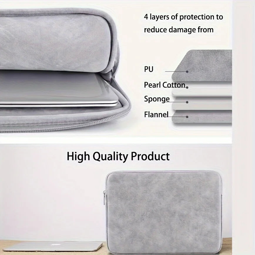 11 13 14 15 Inch Laptop PU Leather Protective Tablet Bag Computer Pouch Case Storage Bags Slim Laptop Sleeve for Macbook Perfect