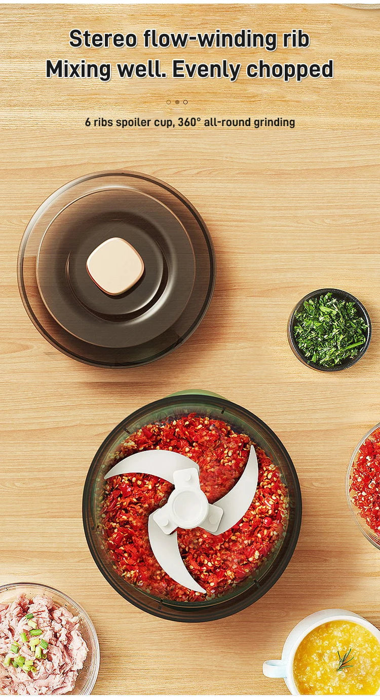 350ml Mini Kitchen Food Processor Multifunctional Cordless Electric Meat/Garlic Grinder Household Baby Food Processor