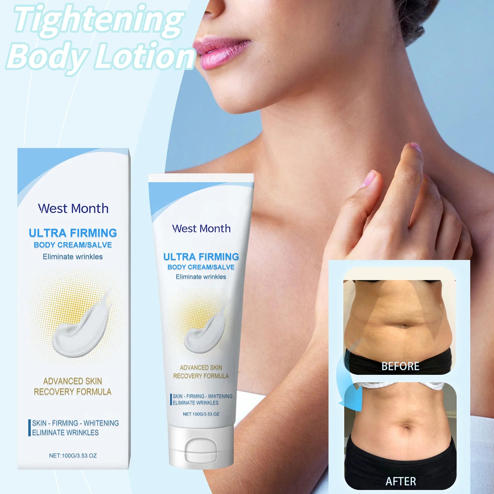 Body Lotion Moisturizes &Beautifies  Skin Reducing Fine Lines