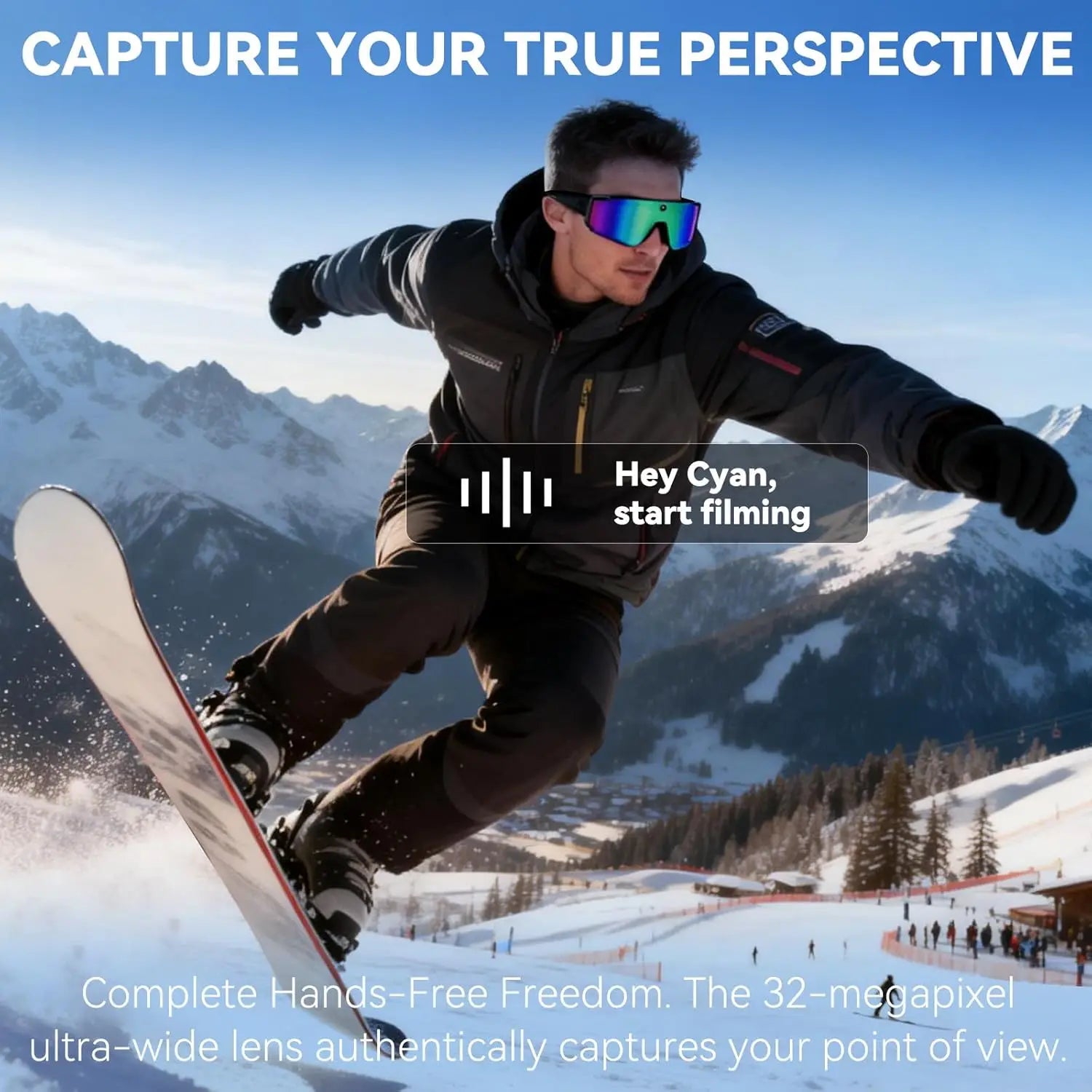2026 New AI smart shooting&recording glasses with 800W camera, HD anti-shake bicycle riding shooting artifact, windproof goggles