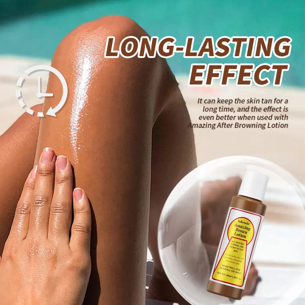 Tanning Body Lotion Long Lasting Waterproof Sweat-proof Tanning Booster Lotion Non-greasy Natural Self Tanner Lotion Makeup