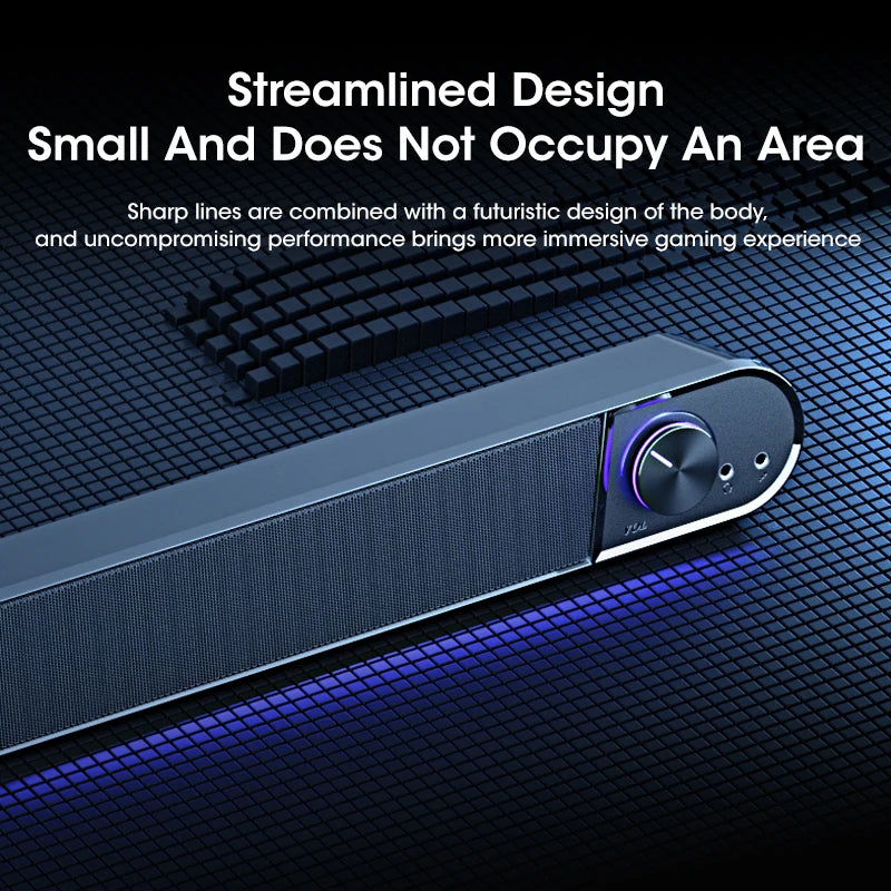 Bluetooth 5.0 4D Surround Soundbar Home Theater Stereo Subwoofer Wired Wireless Speaker for PC Laptop Gaming Movies