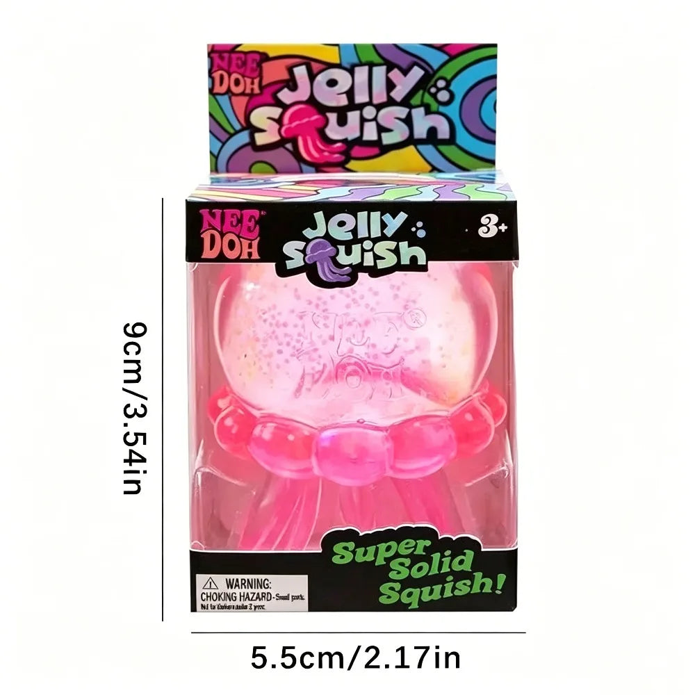 Jellyfish Squish Toy, Soft and Squishy Sensory Toy for Stress Relief, Popular Gift for All Ages
