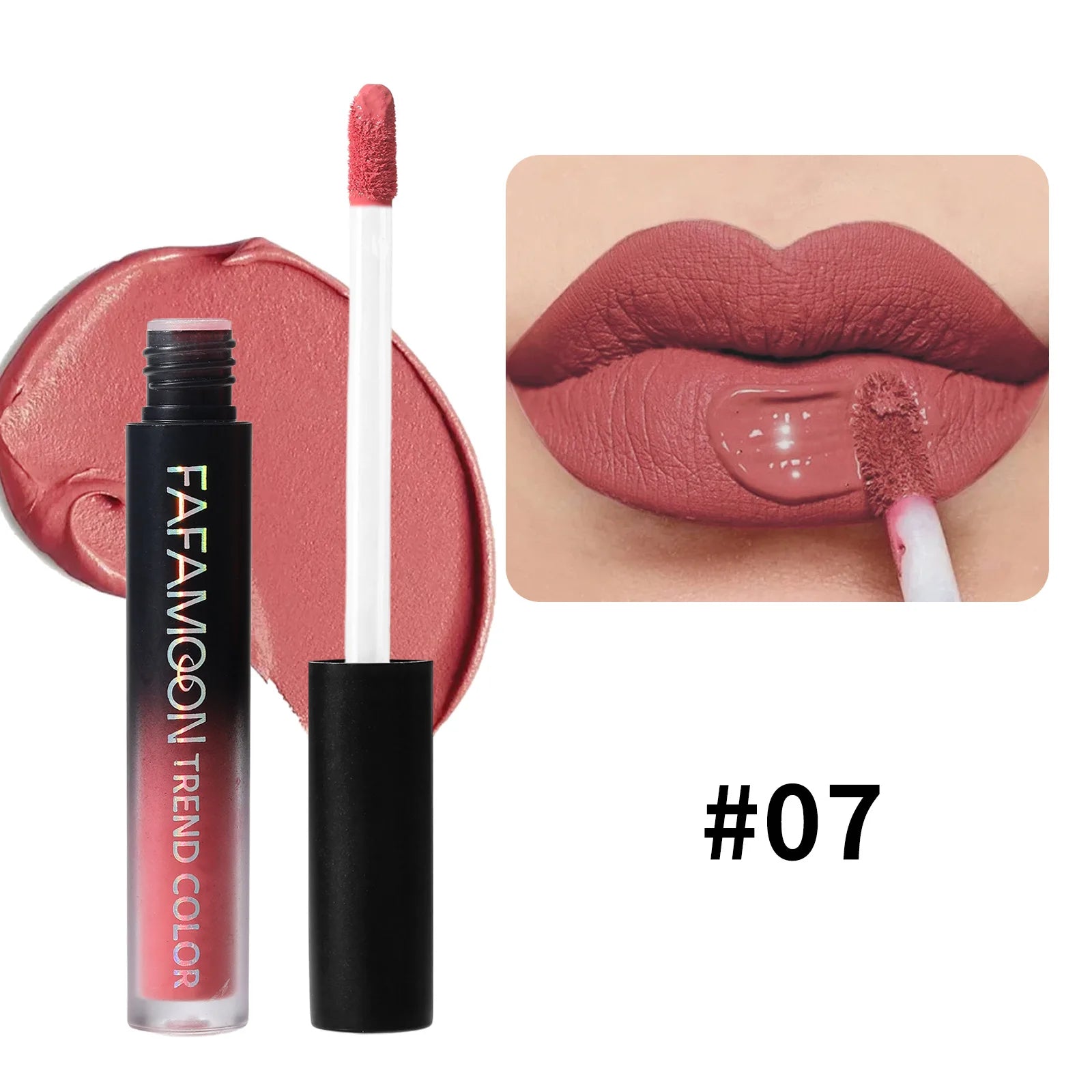 Non Stick Cup Liquid Lipstick 18 Colors Nude Pigment Lasting Lip Gloss Matte Finish Resistant To Fading Waterproof Lip Cosmetics