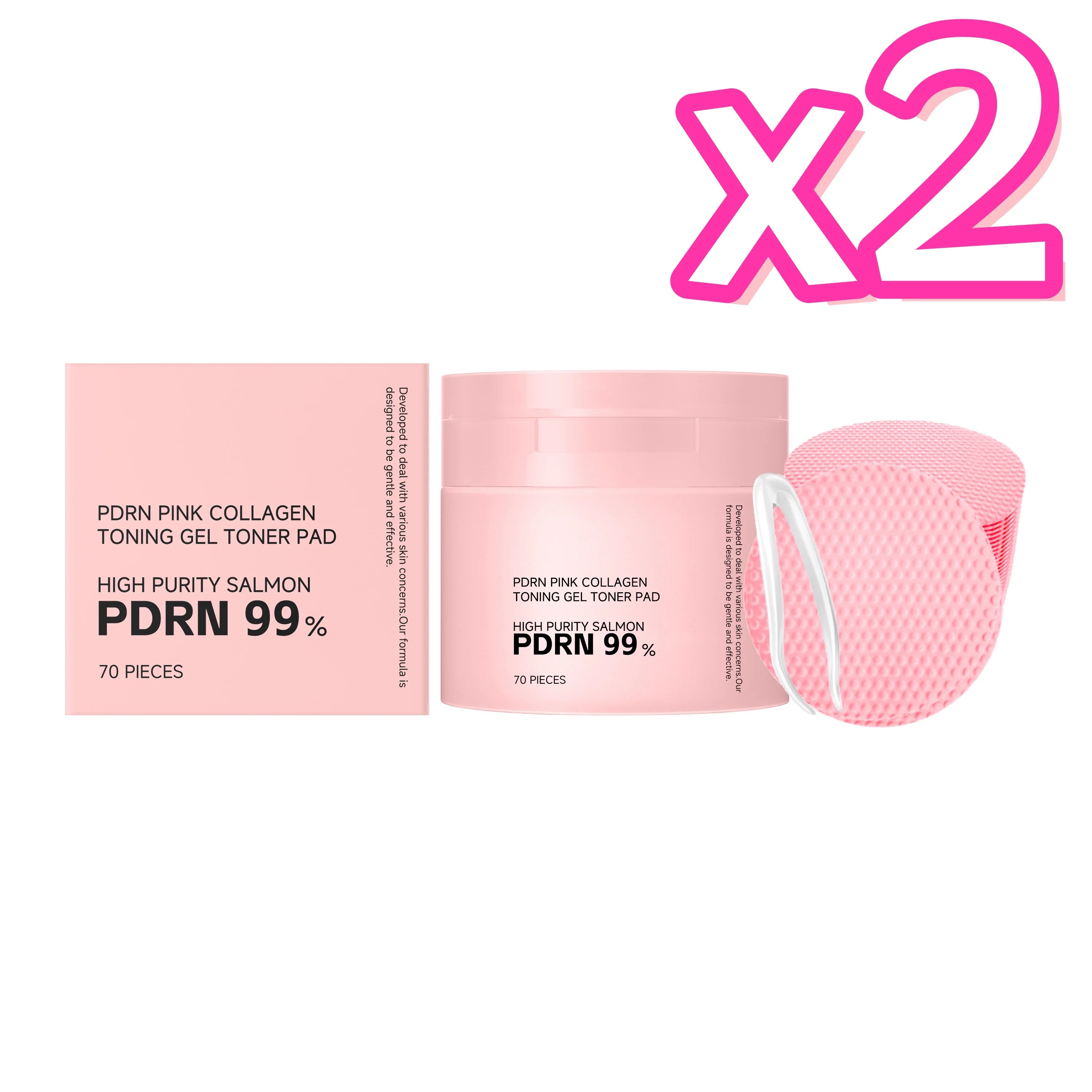 PDRN Collagen Toner Pads Repair Skin Barrier Calm Redness Hydrate Skin Reduce Skin Fine Lines Brighten Dullness Facial Toner Pad