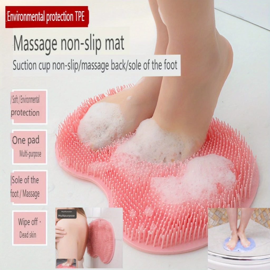Exfoliating Foot Brush and Back Scrubber Anti-Slip Suction Cup - Deep Cleansing and Exfoliating
