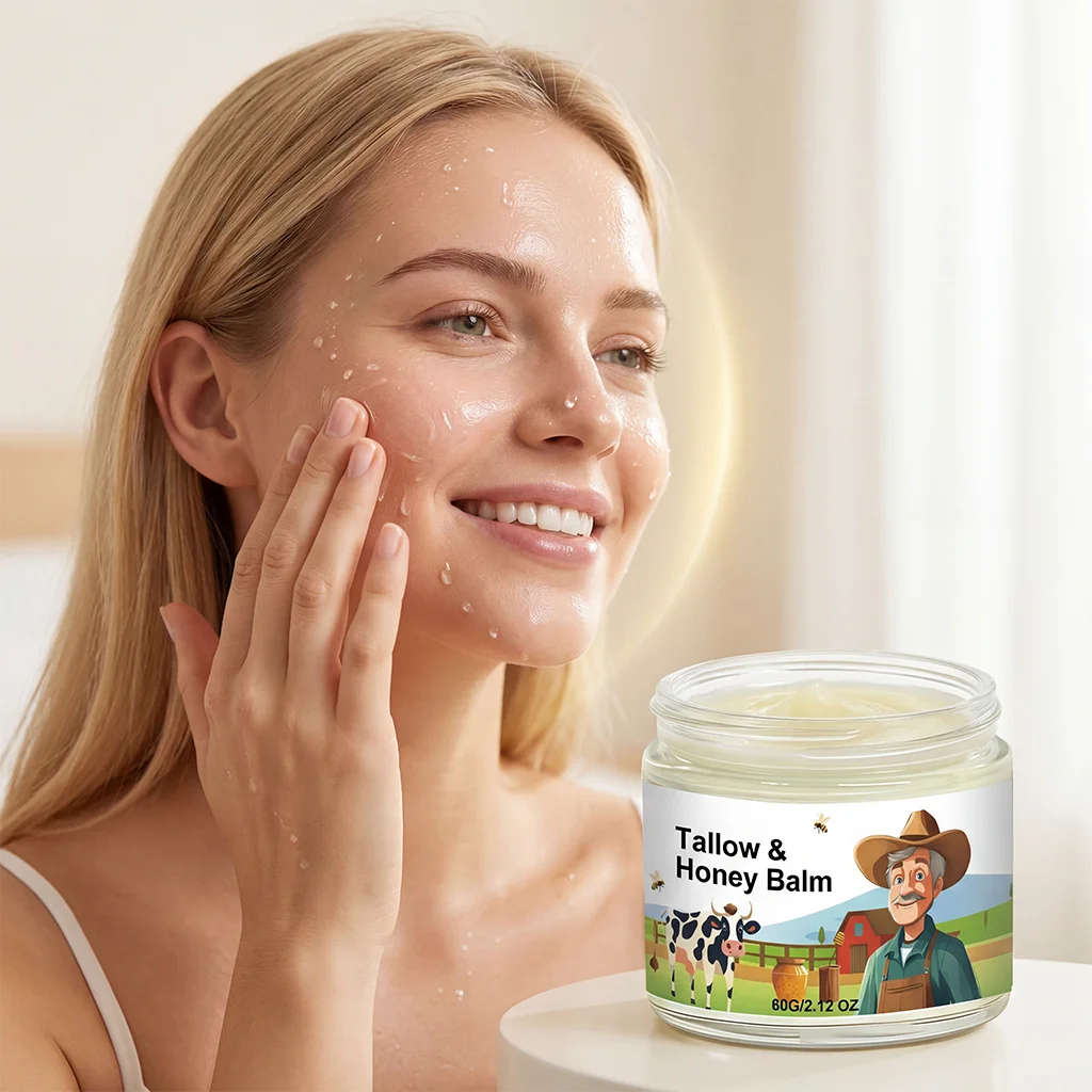 Beef Tallow Honey Face Cream Daily Moisturizing, Smooth and Delicate, Protects Facial Skin, Refreshing and Easily Absorbed Moist
