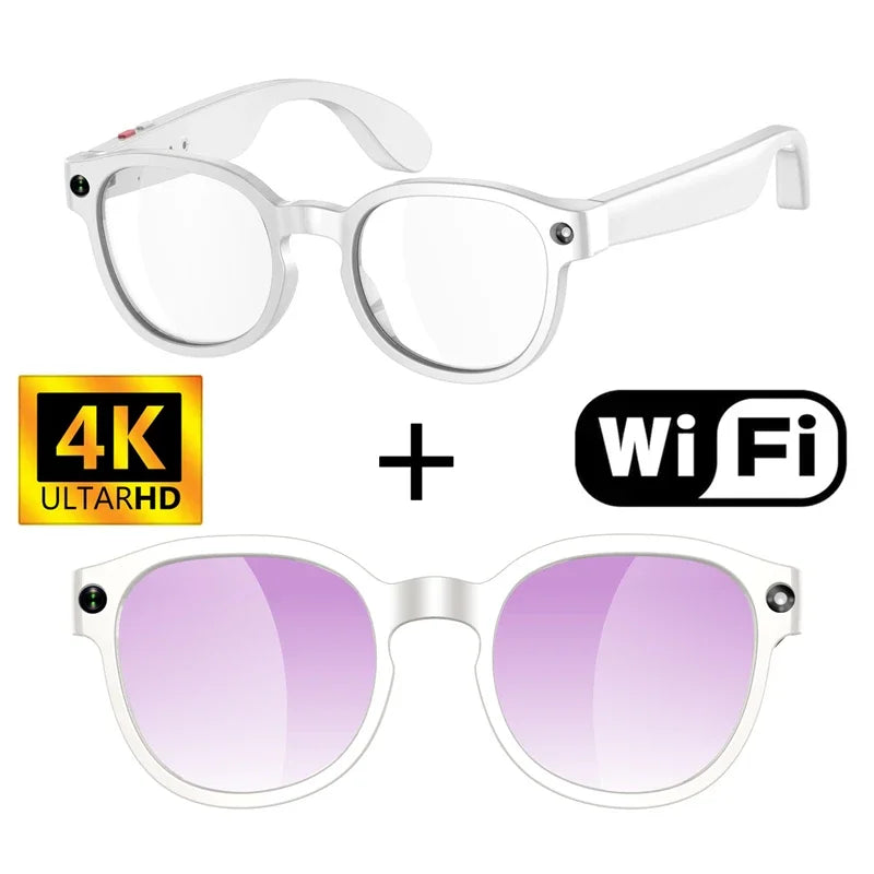AI Smart Glasses Translation 800W Camera HD Photo Video Voice Call Waterproof Bluetooth Listening To Music Motorcycle Glasses