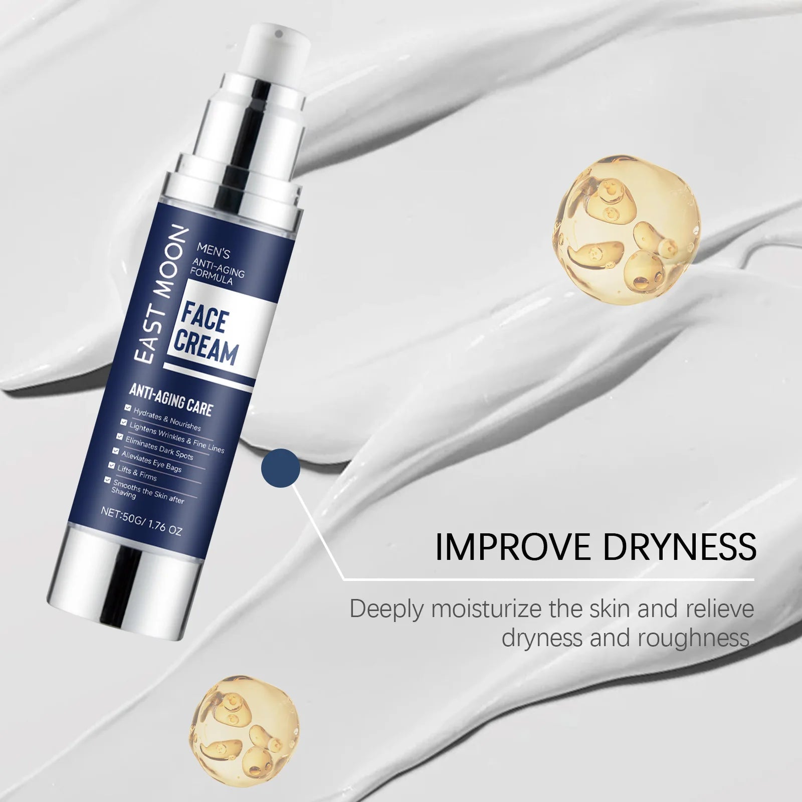 Man Facial Firming Cream Fade Fine Lines Improve Elasticity Moisturizing Dryness Anti W-rinkle For Glowing Skin Face Care Creams