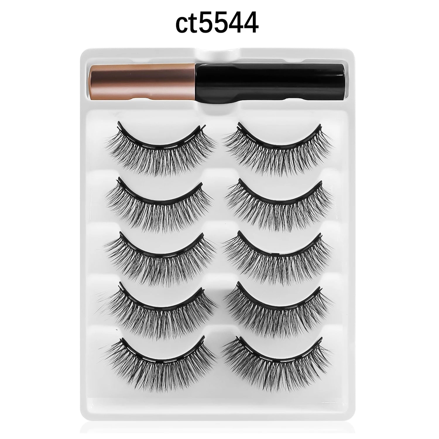 REDSIREN Natural Magnetic Lashes Makeup 1/5Pairs Reusable Magnetic  Eyelashes and Eyeliner Kit